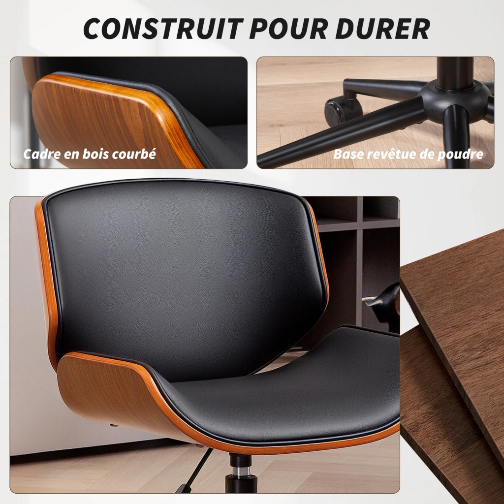 Sedia da ufficio ergonomica senza braccioli ¨C Minimal ¨C 52x54x84cm nero