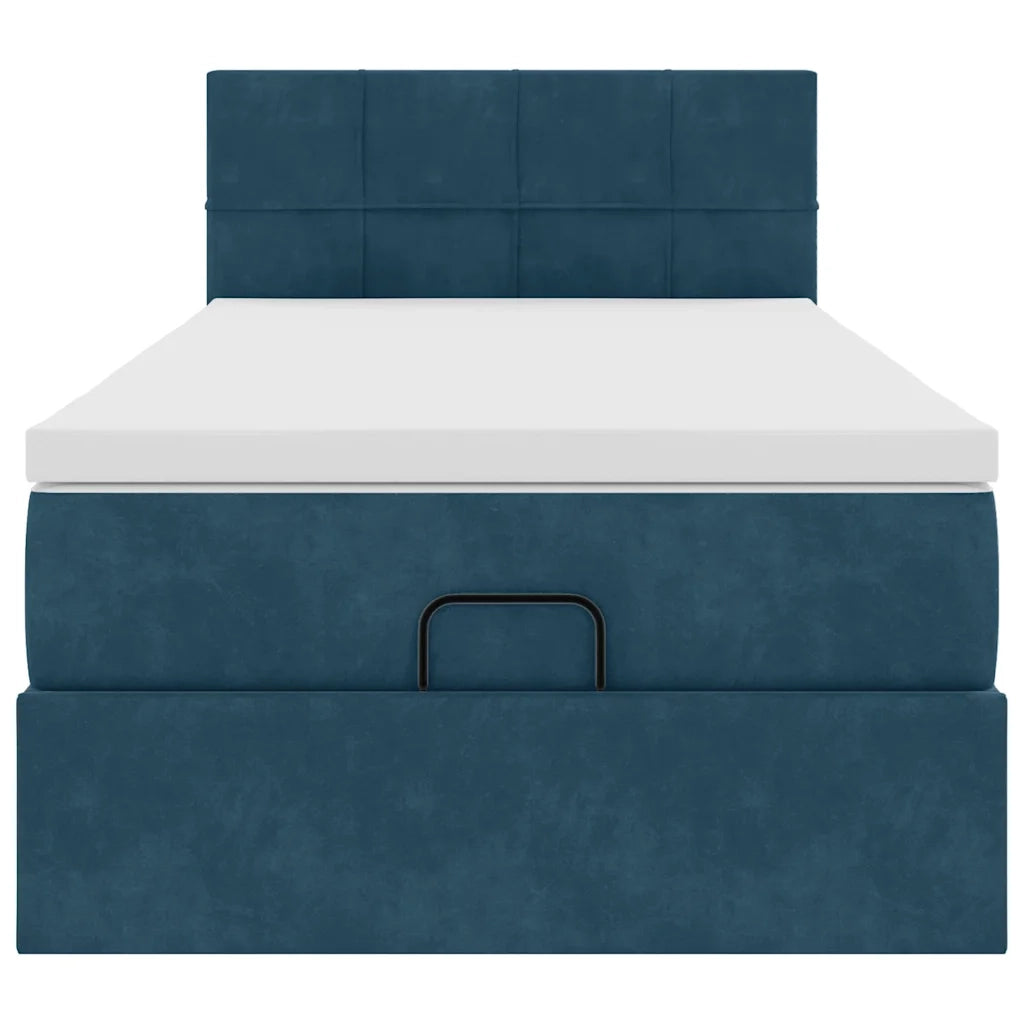 Struttura Letto Pouf con Materasso 90x200 cm in Velluto 3312600