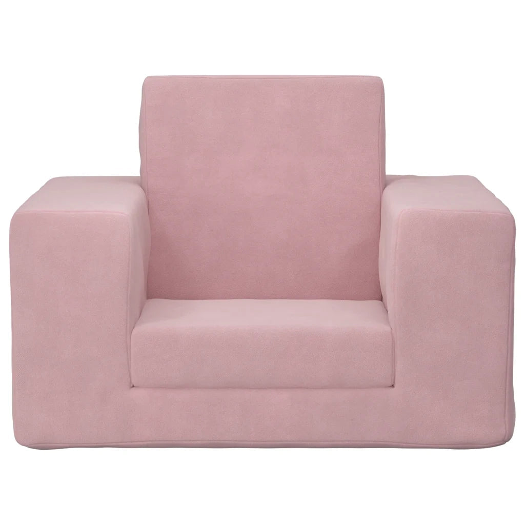 Divano per Bambini Rosa in Morbido Peluche 4104789