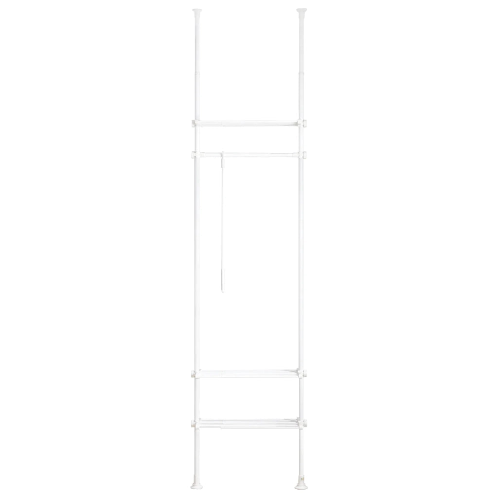 Cabina Armadio Componibile Armadio Regolabile Appendiabiti Altezza Regolabile Bianco KLS07-W