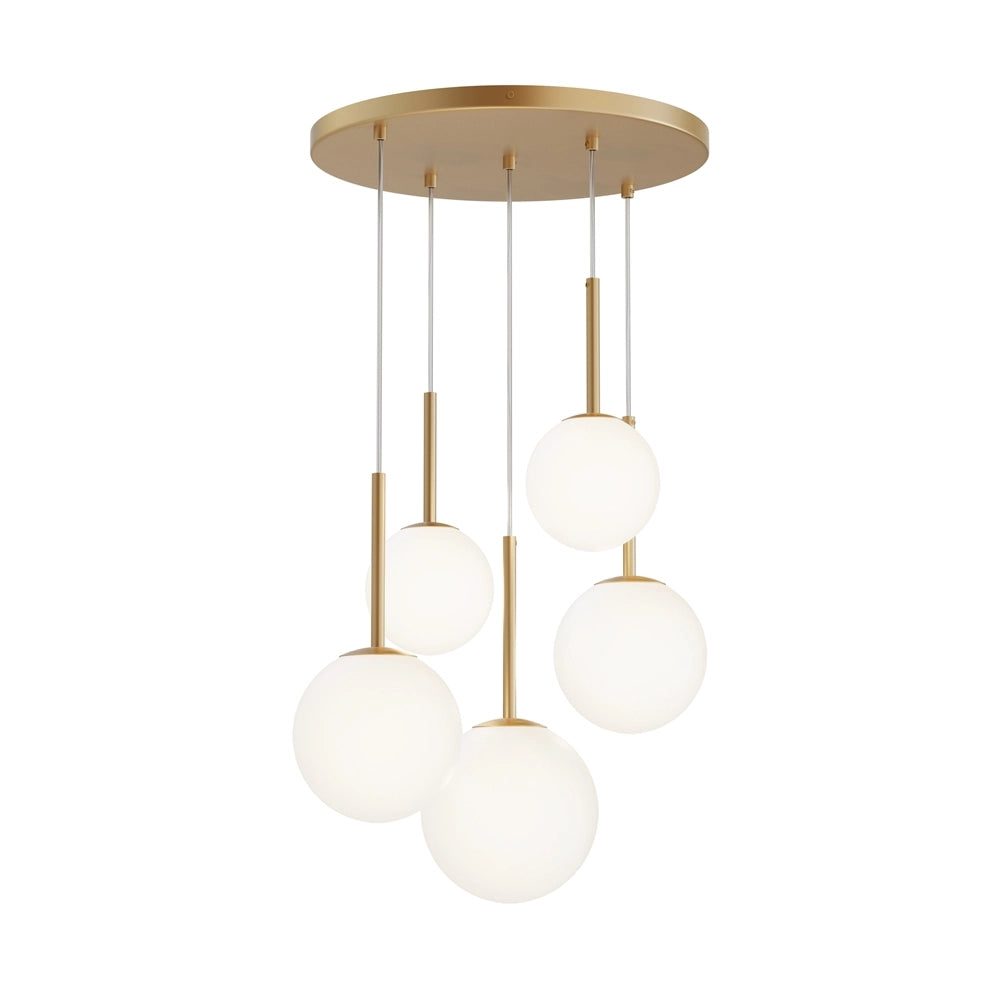 Lampada a sospensione Maytoni Basic Form 5 luci ottone oro