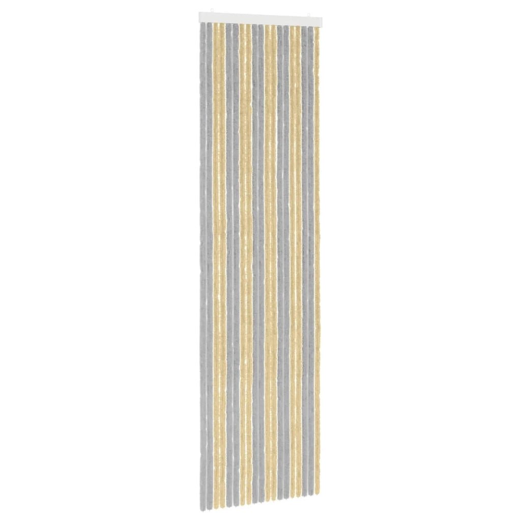 Tenda per insetti in chenille Grigio e Beige 56 x 200 cm 42034462