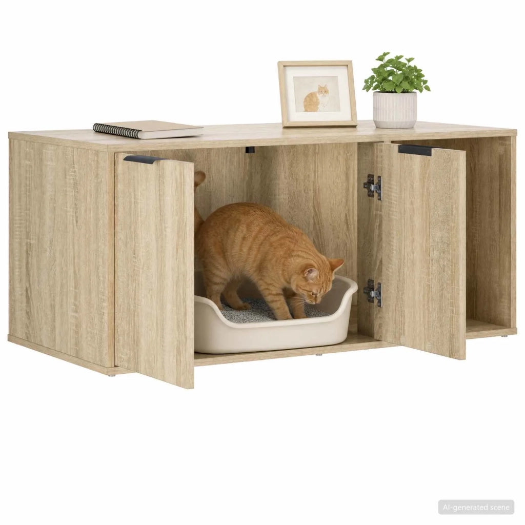 Mobile per gatti Rovere Sonoma 100 x 49 x 45 cm 8014753