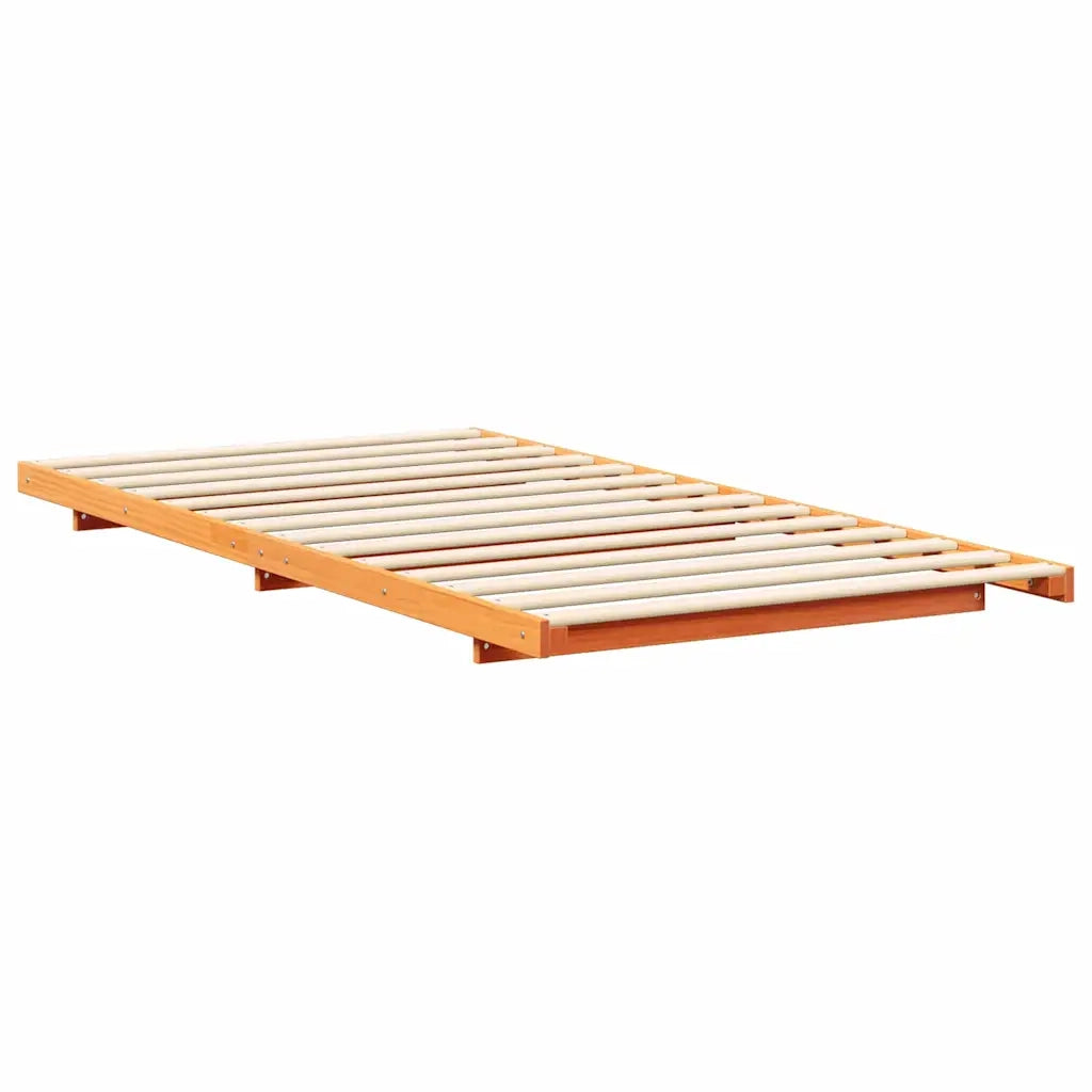Struttura del letto Marrone cerato 100 x 210 cm Pino massello 873108