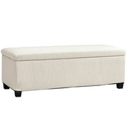 Pouf contenitore in velluto ¨C zephmum ¨C beige 112x42x40 cm