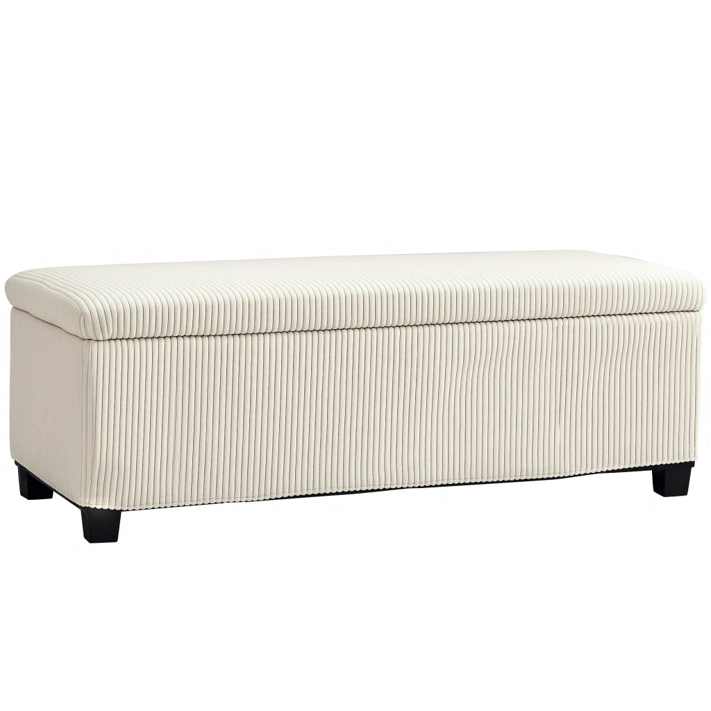 Pouf contenitore in velluto ¨C zephmum ¨C beige 112x42x40 cm