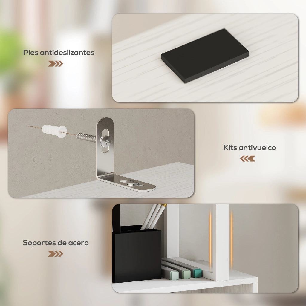 Libreria 5 Livelli S ¨C zephmum ¨C Bianco 60x24x179