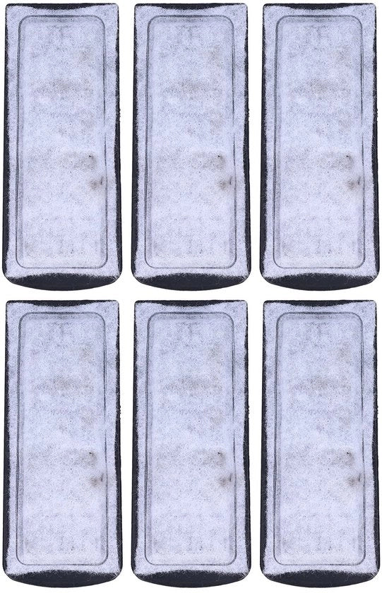 Set di sostituzione per filtro acquario - 6 pezzi di cotone filtro/ carbon attivo - Sostenibile/Ophangfilter - Assorbimento metalli pesanti - Facile da installare - Materiale filtro