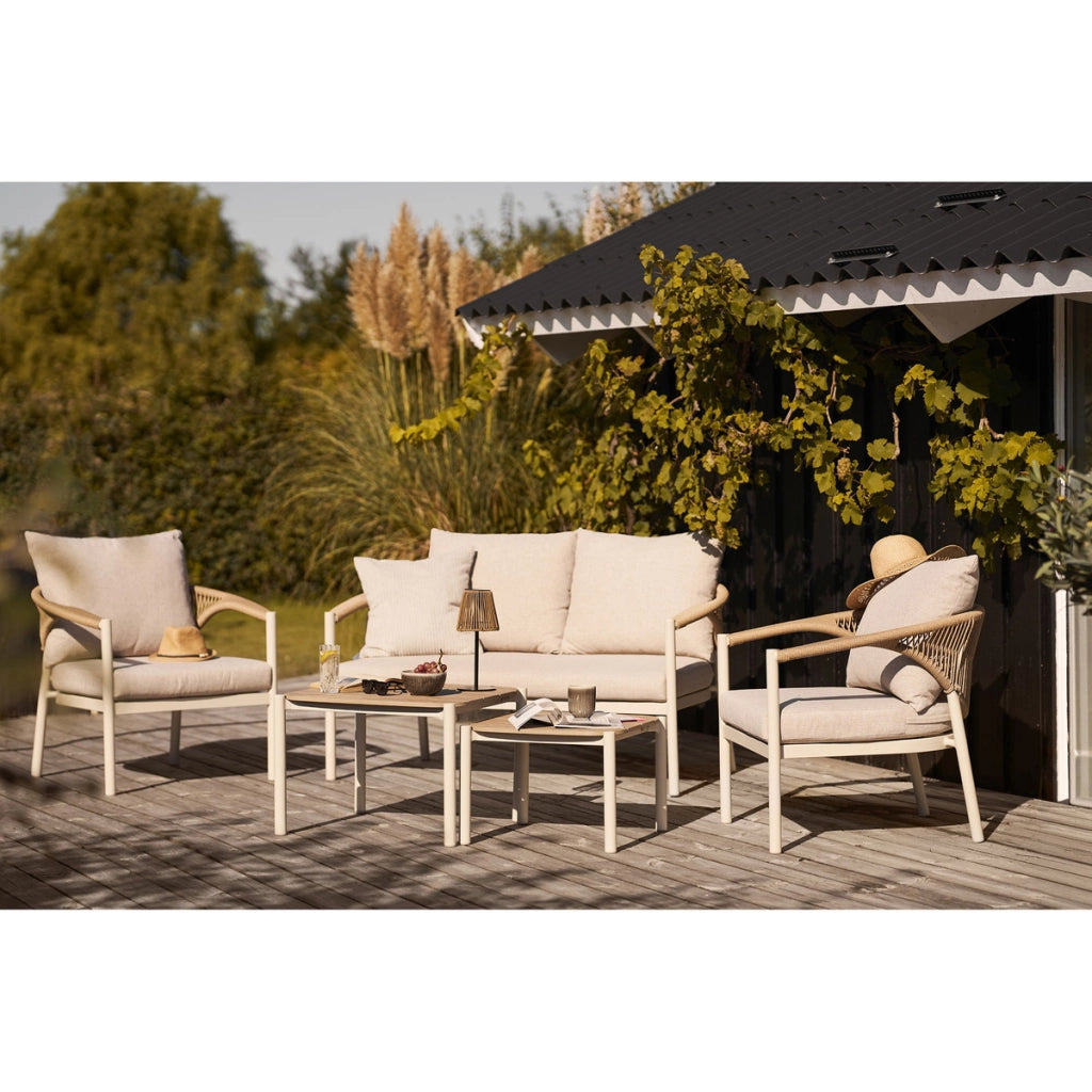 Lampada solare Salford in polyrattan marrone e metallo nero — ø13,5×30,5 cm