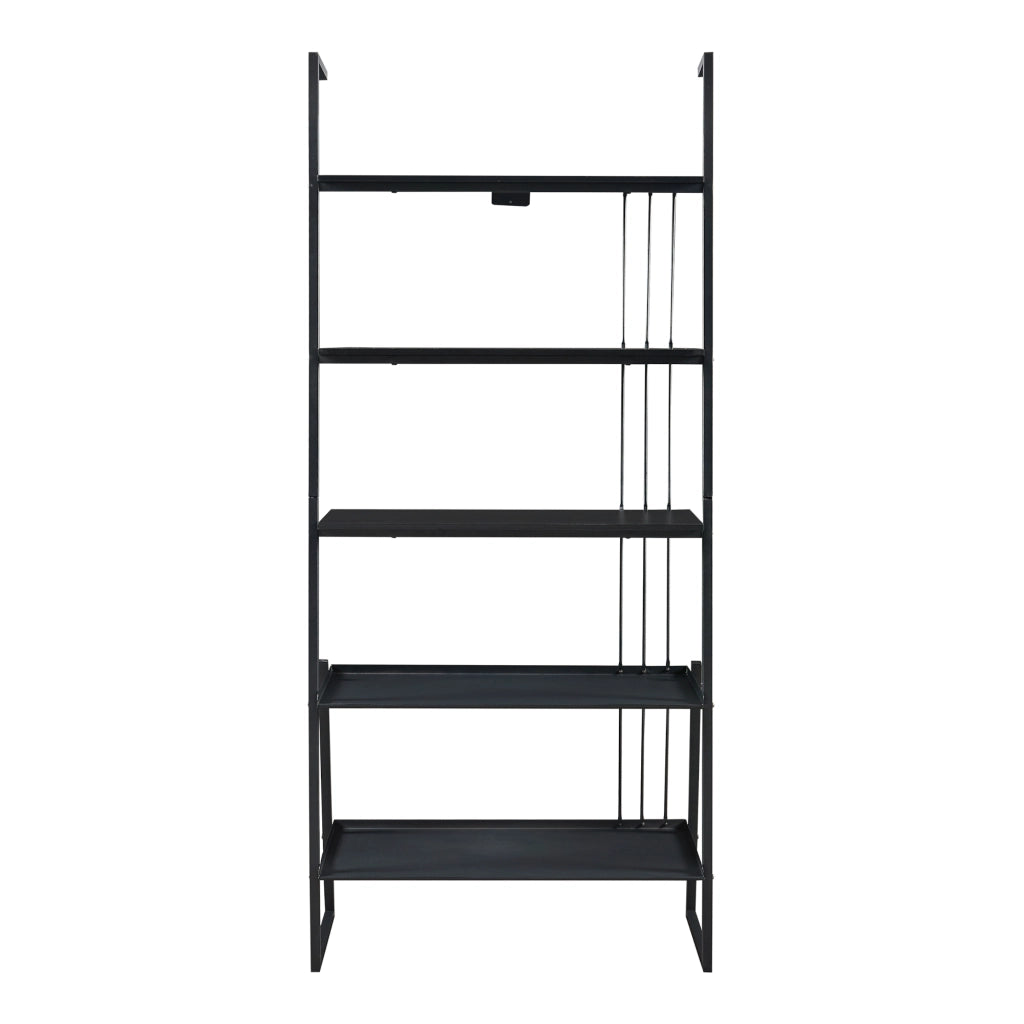 Set Storfjord Composto di 3 Scaffali a Scala - Nero [en.casa]