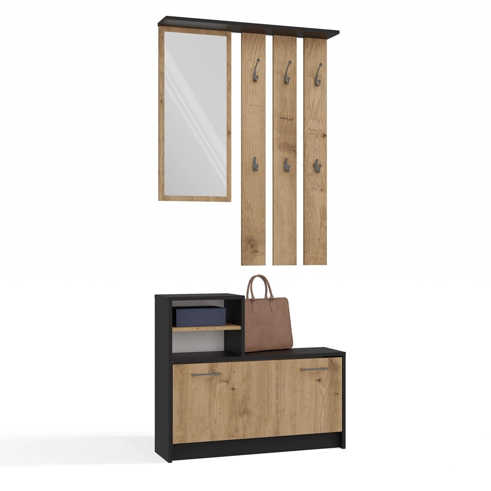 Guardaroba VERA antracite rovere artisan