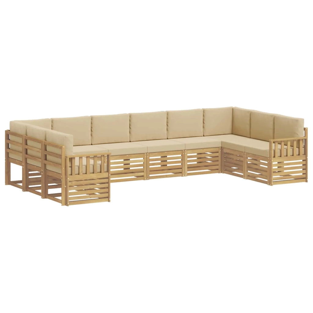 Set di divani da esterno 7 pcs Bianco e Beige 3392578