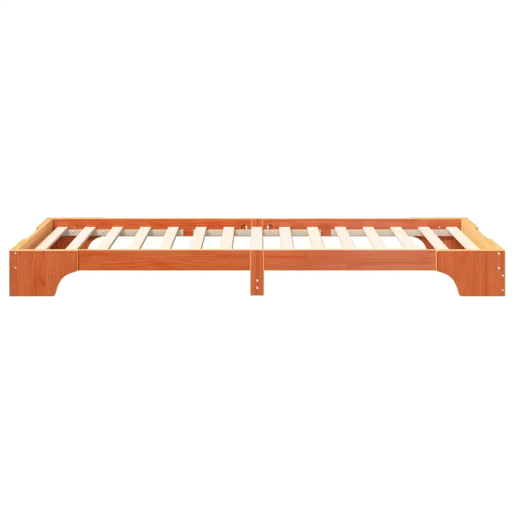 Letto singolo | Letto per adulti | Struttura del letto Marrone 80 x 210 cm Pino massello
