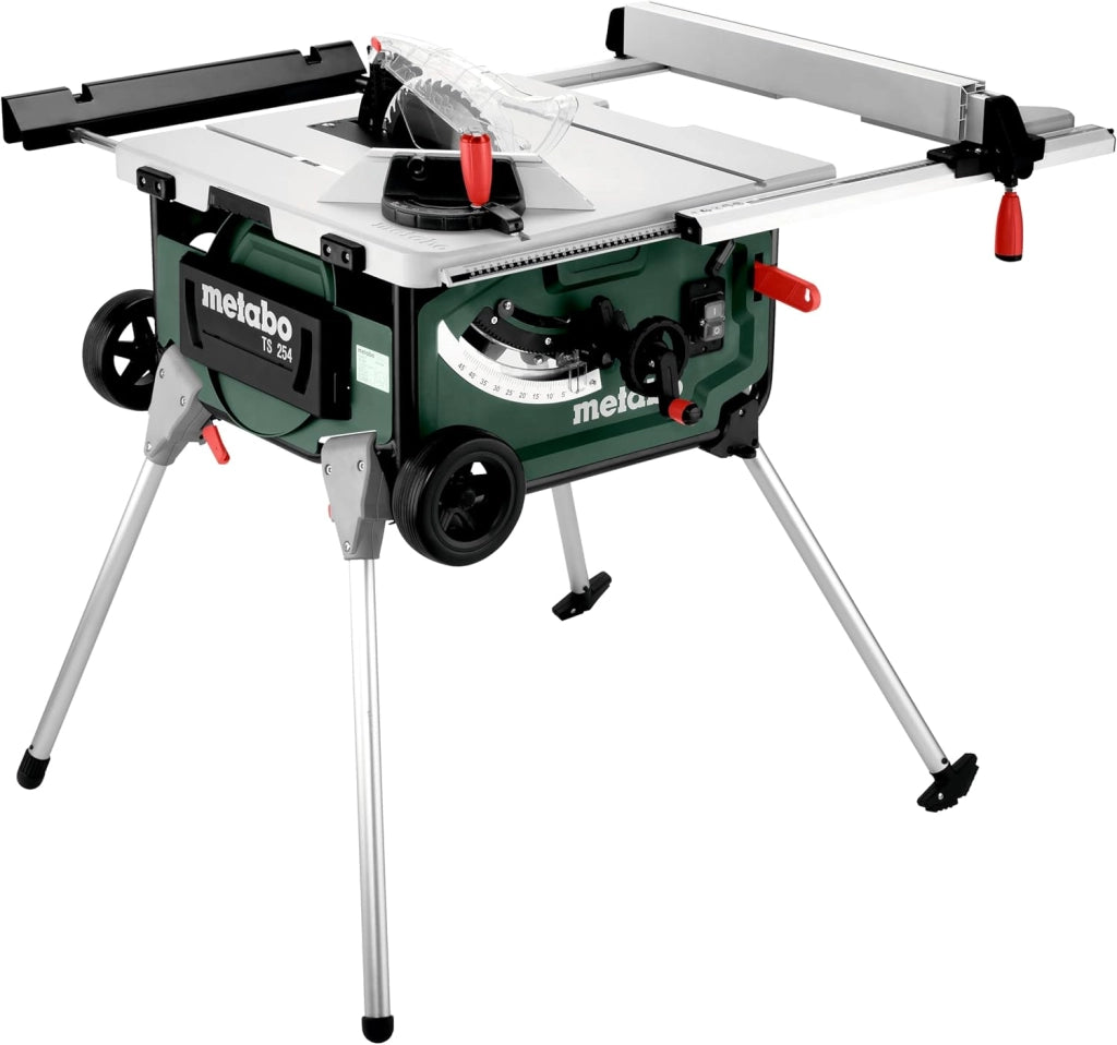 sega circolare da banco TS 254 – 600668000 – Con supporto e funzione trolley – fino a 2.000 Watt, lama Ø 254 mm, cavo da 3 m