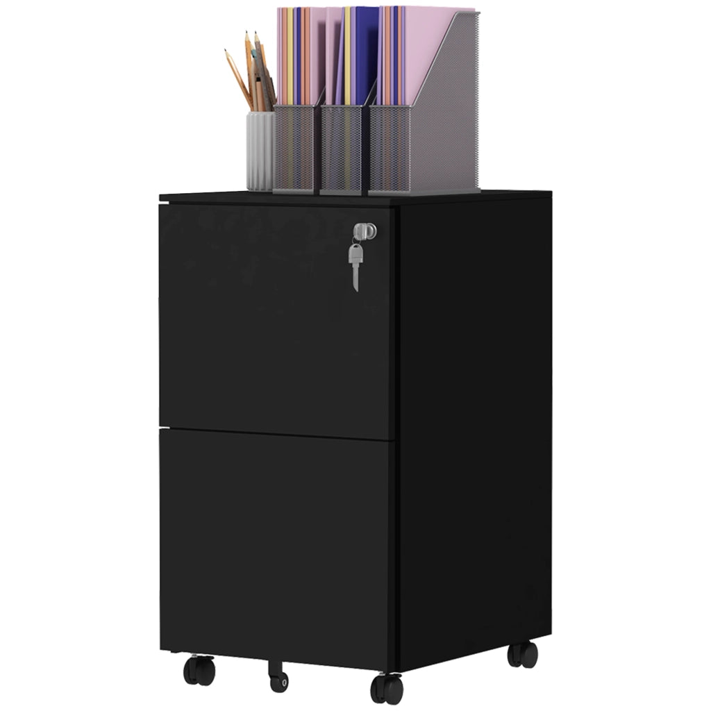 Cassettiera con ruote ¨C Minimal ¨C nero 37x43.5x67.5 cm