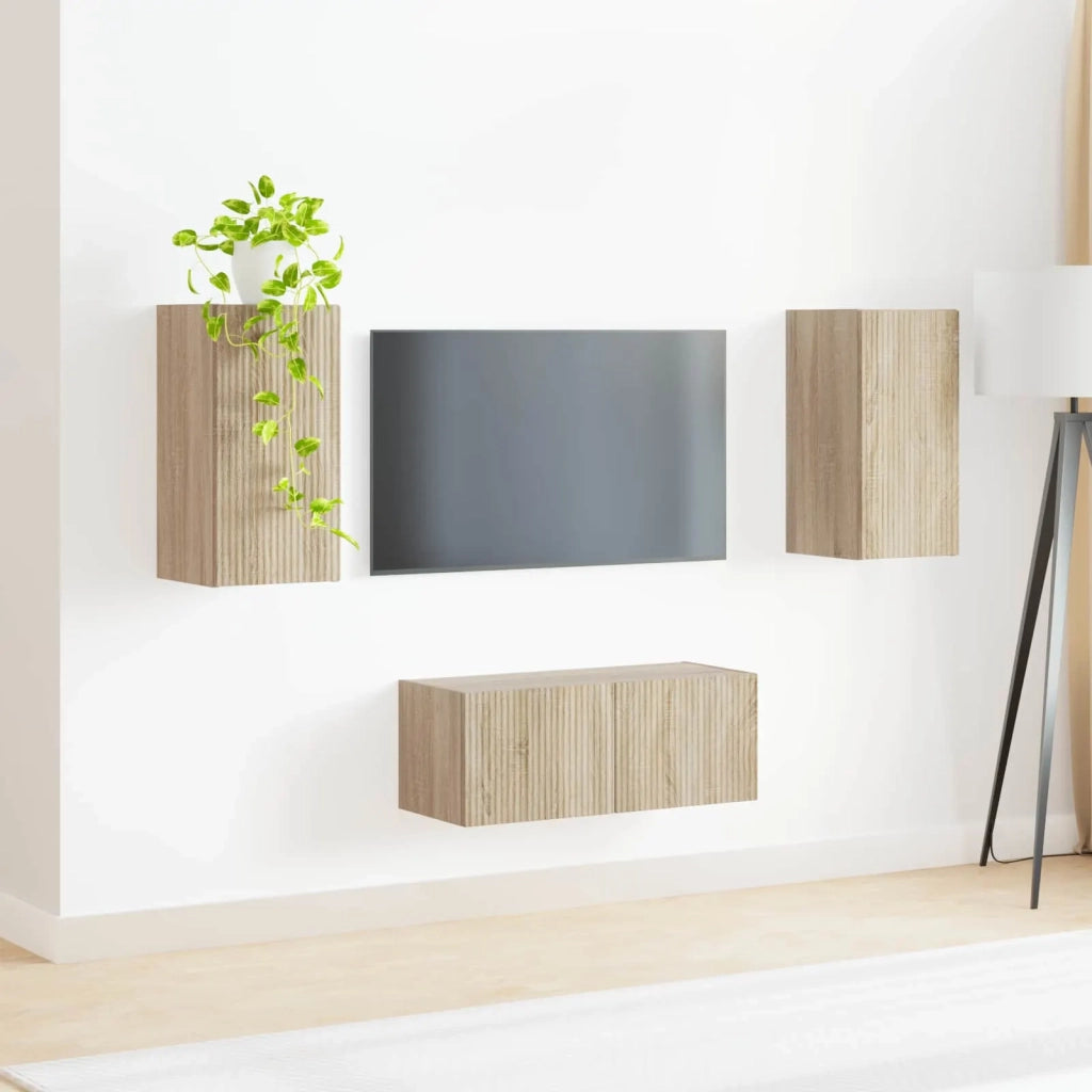 Set mobile TV 2 pcs Rovere Sonoma Legno multistrato