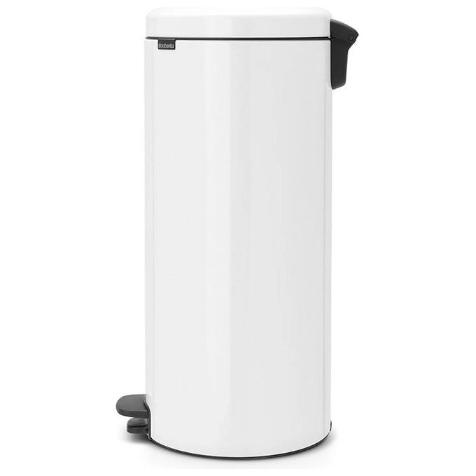 Brabantia 111785 New Icon Pattumiera a Pedale 30 L Chiusura Ammortizzata e Silenziosa Secchio Interno Estraibile Base Antiscivolo colore Bianco
