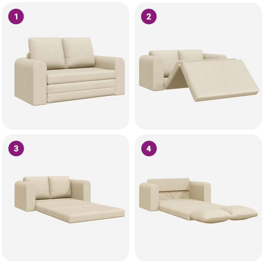 Divano letto | Sof¨¤ letto | Letto singolo 60cm Crema Tessuto