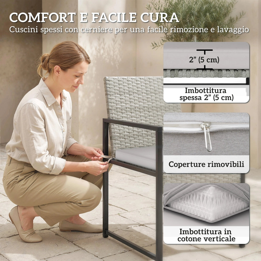 Set poltrone per esterno ¨C Minimal ¨C 11 pezzi, grigio