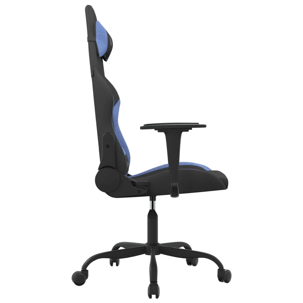 Sedia da Gaming Nero e Blu in Tessuto 3143718