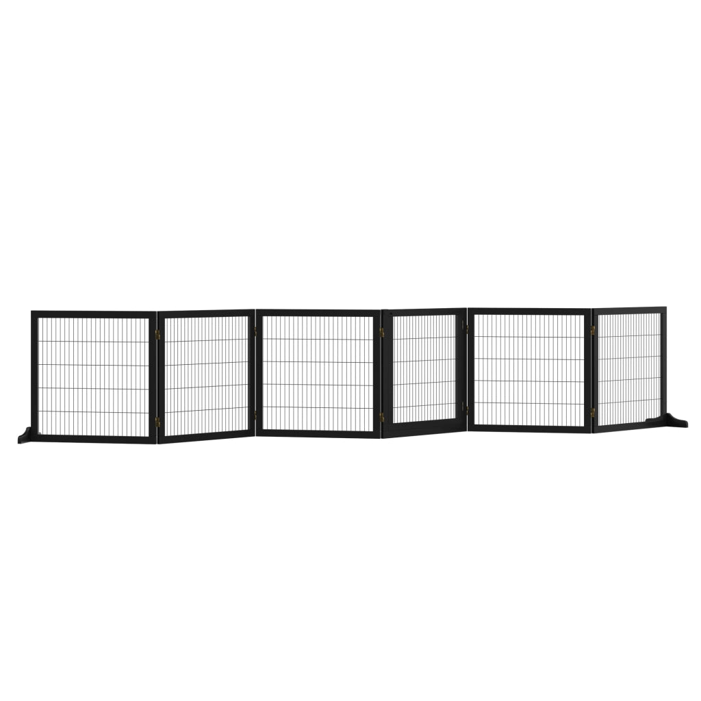 Cancelletto di sicurezza pieghevole per cani ¨C Xylo ¨C Legno di pino nero 432x36x70cm