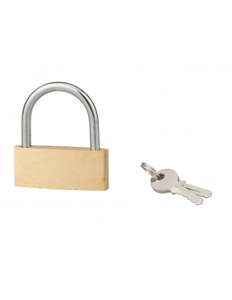 Lucchetto BASIC con chiave, base 60 mm, arco in acciaio, 2 chiavi – SERRUPRIX