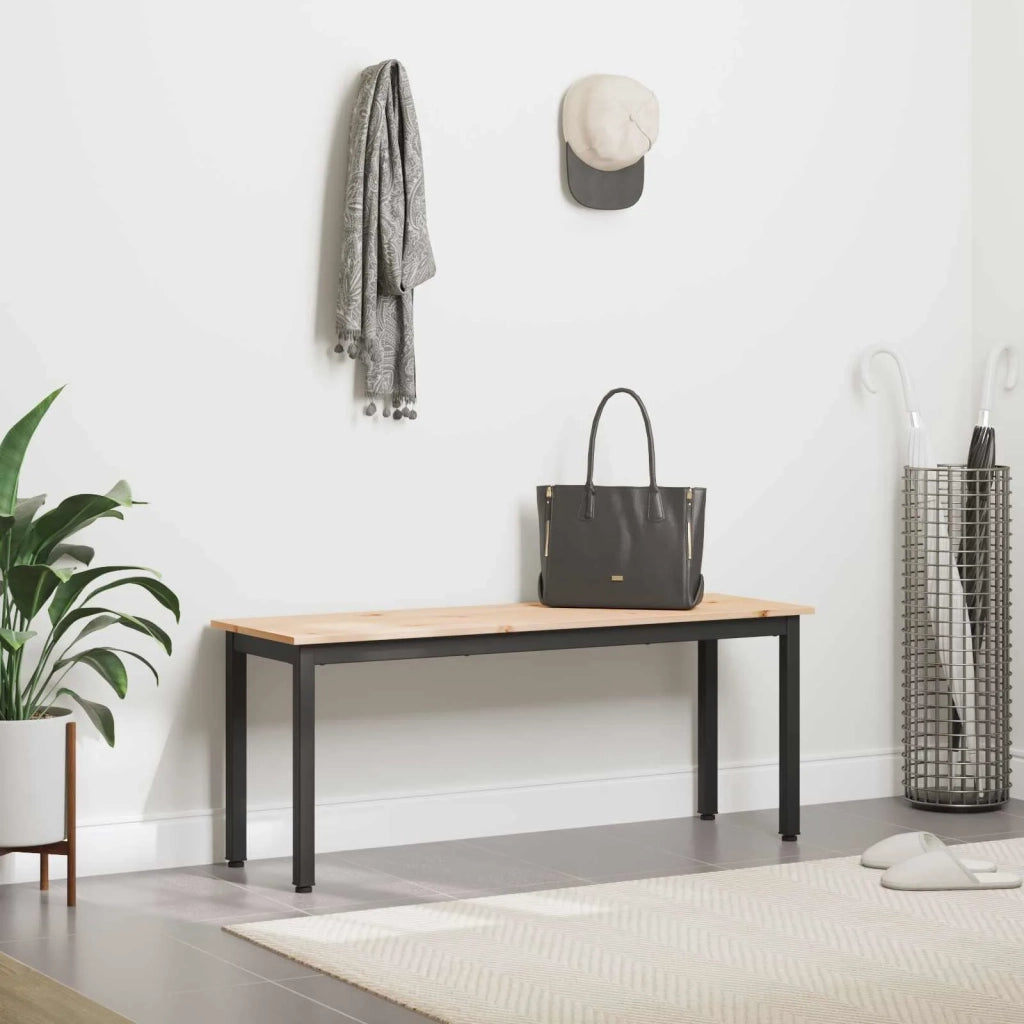 panchina Naturale 110 x 35 x 45 cm Pino massello 892773