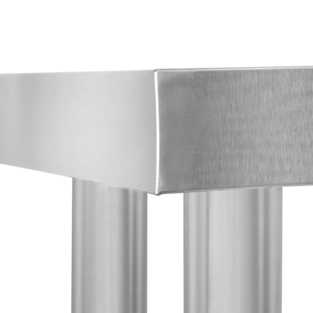 Banco di lavoro per ristorazione Tavolo in acciaio inox per la preparazione degli alimenti Cucina mobile 60cm x 45cm