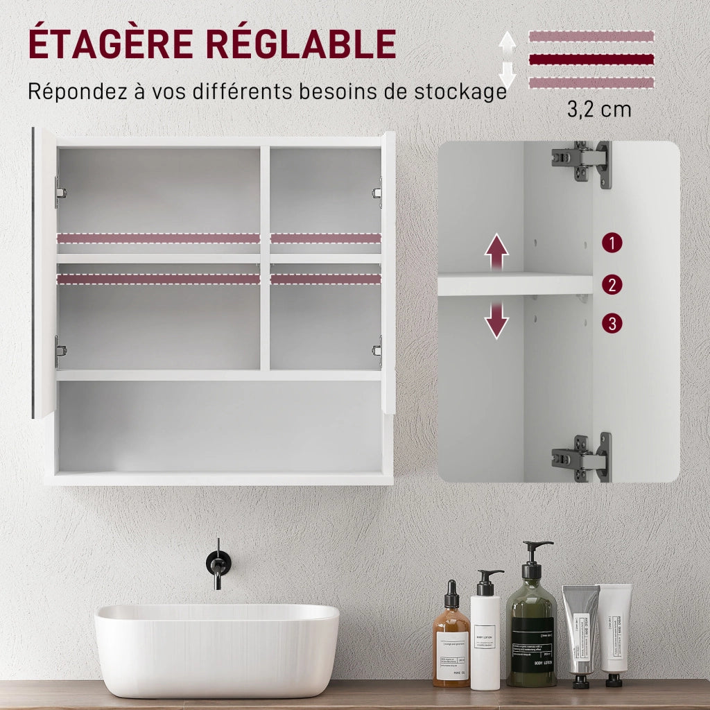 Armadio da bagno con specchio ¨C Minimal ¨C bianco 55x17x55 cm