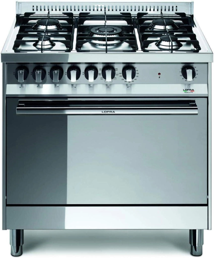Lofra MG86GV-C Cucina a gas 5 fuochi a gas valvolati III Serie di cui 1 tripla corona Forno 94lt gas ventilato