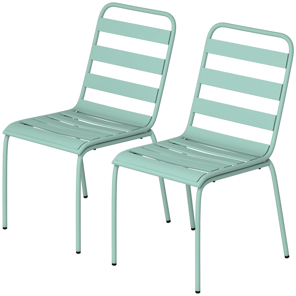 Sedia da Giardino Impilabile ¨C Minimal ¨C Verde, Metallo