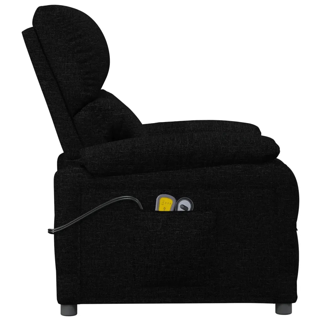 Poltrona Massaggiante Elettrica Nera in Tessuto 3098433