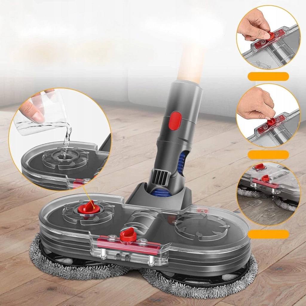 Set di Accessori per Aspirapolvere compatibile con Dyson V7 V8 V10 V11 V15 – Spazzola Mopante, 2 Filtri, 160 RPM