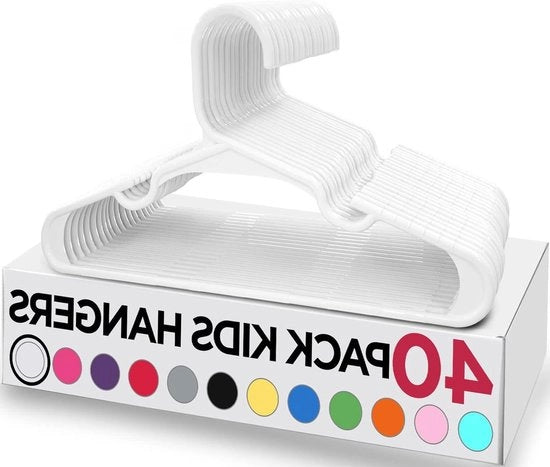 Hangers in velluto - Set da 40 pezzi (Bianco)