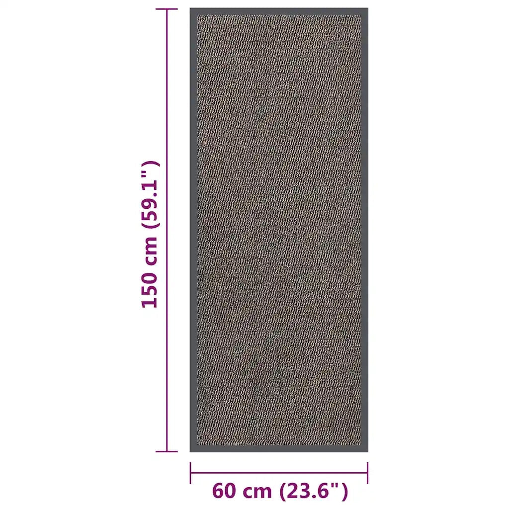 Zerbino | Tappetino Trapuntato 60x150 cm Marrone Scuro