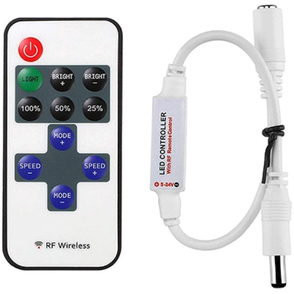 Trade Shop - Dimmer + Telecomando 12/24v Rf Wireless Controller Striscia Led Monocolore Rf-01 -