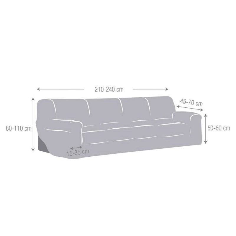Copridivano Troya elastico 4 posti grigio 210/240
