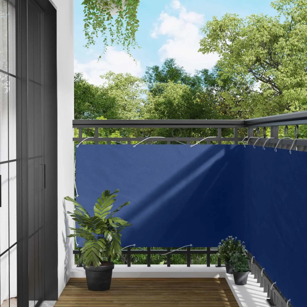 Schermo da balcone-Pannello per balcone Blu 90 x 200 cm Tessuto Oxford