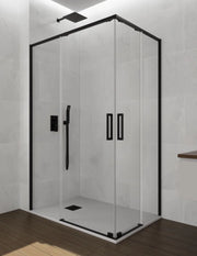 Box doccia ingresso angolare 2+2 ABANTE (TWENTY) 75x75 cm Nero