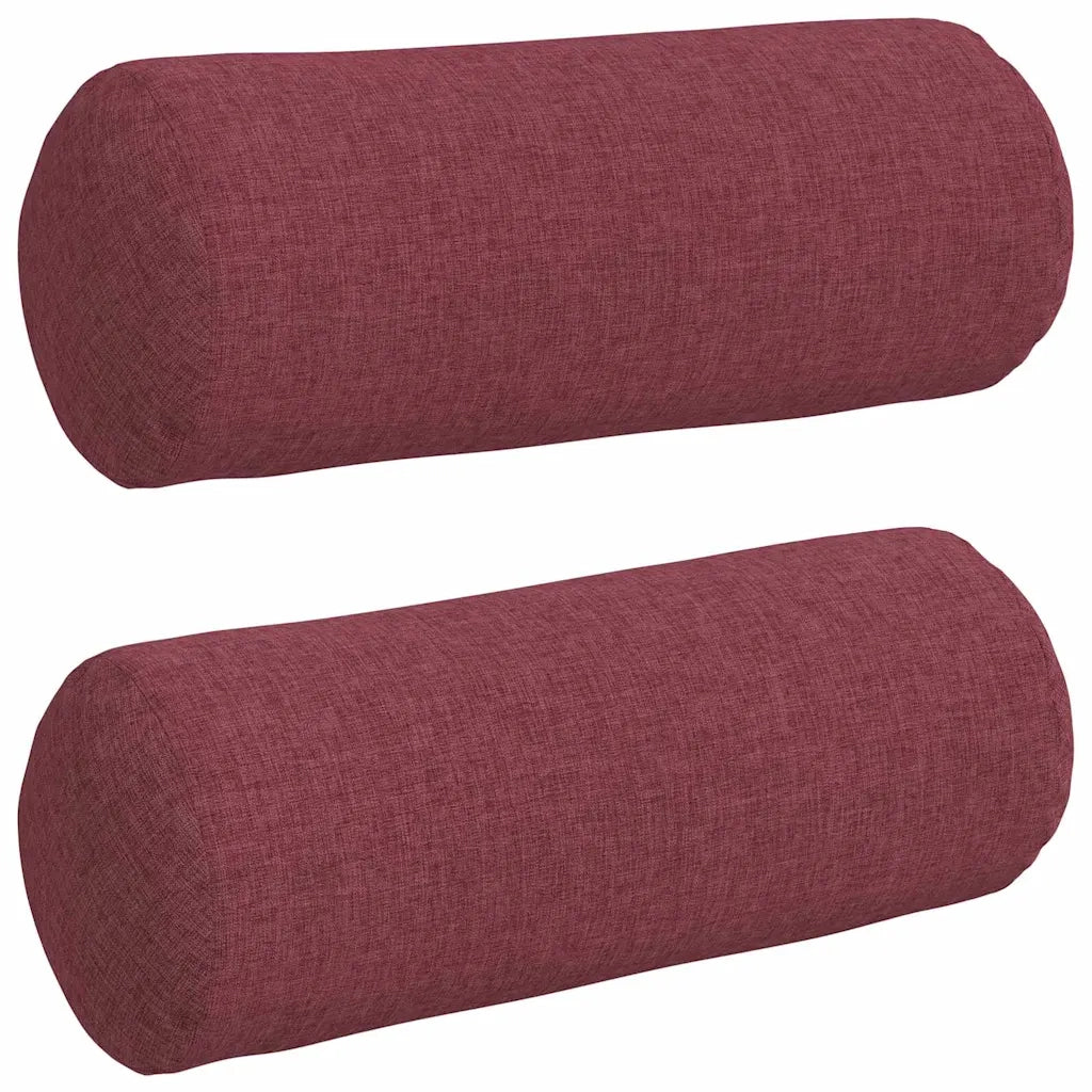 Cuscini a rullo 2 pz | Cuscini per sedie Rosso Vino ? 15 x 40 cm Tessuto