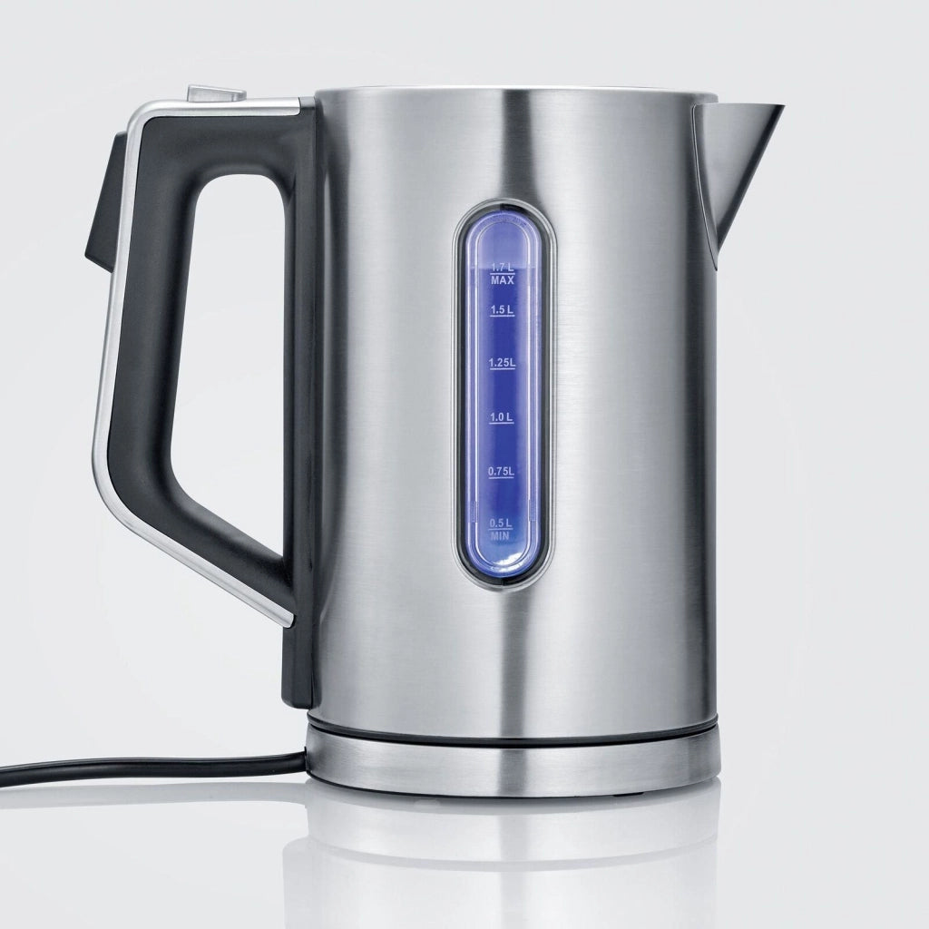 Severin 3418 WK 3418 Bollitore elettrico 1,7 L 3000 W Termostato regolabile Acciaio inossidabile spazzolato-Nero
