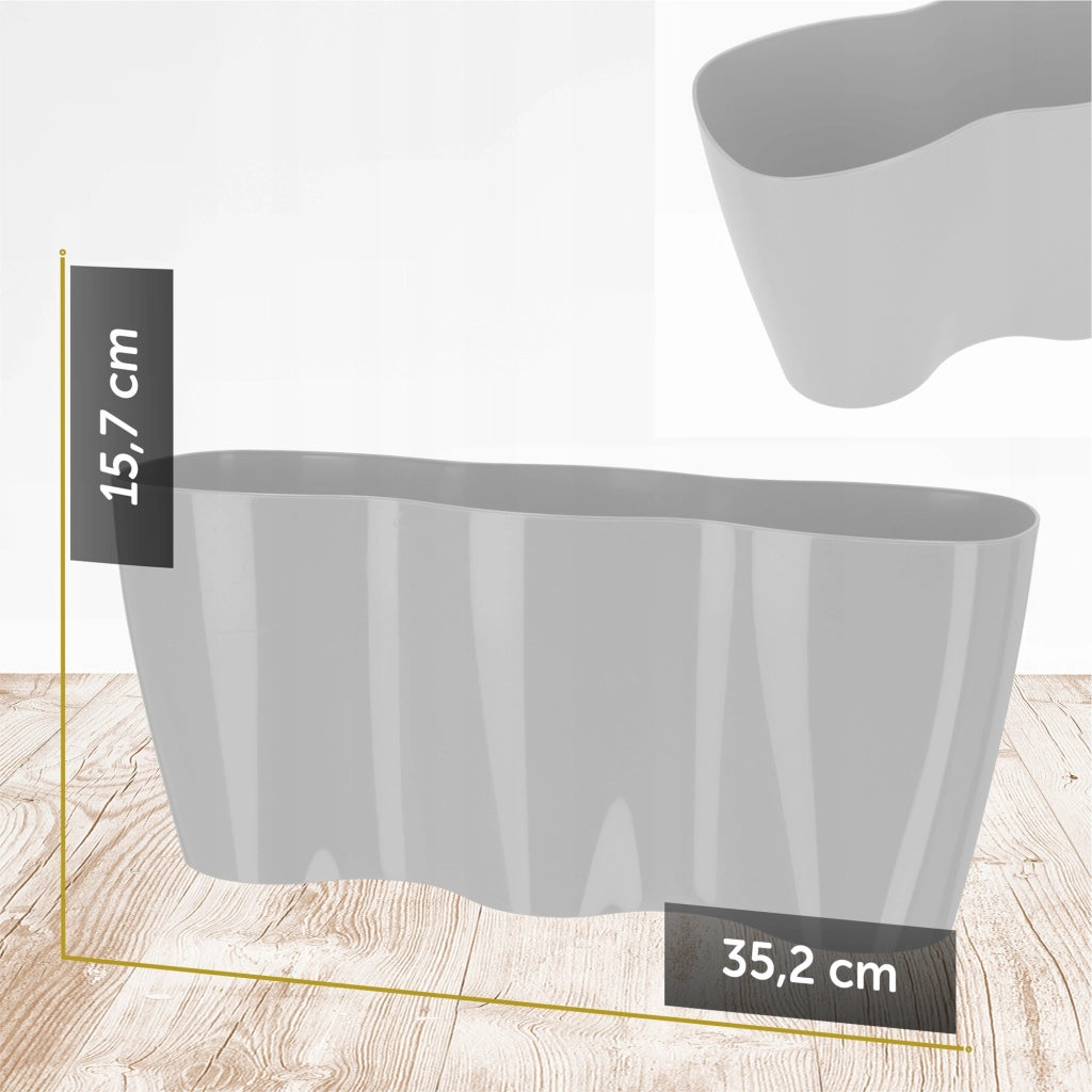 Vaso da fiori KADAX, Vaso da fiori, Vaso da fiori in plastica, Orchidea, 35 cm, Grigio