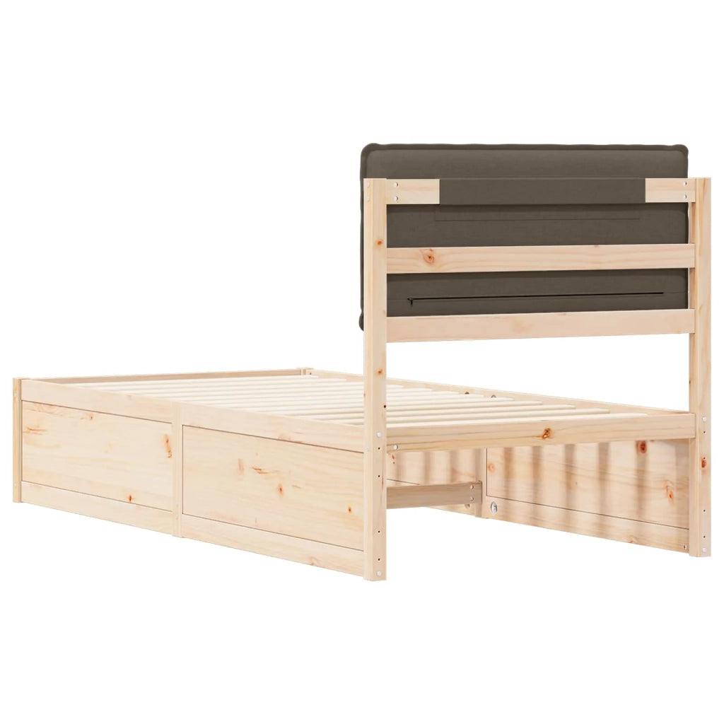 Letto con Testiera Rivestita-Struttura Letto con Testiera Talpa 75 x 190 cm Pino massello 432452