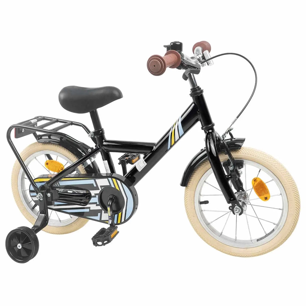 Bicicletta per Bambini 12 Pollici per bambini di 2-4 anni Nero 42009483