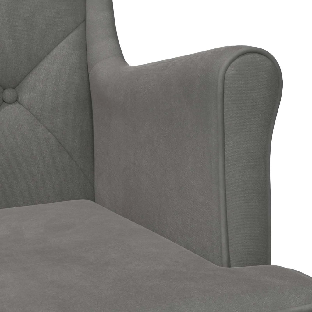 Poltrona | Sedia Relax Grigio Scuro Velluto