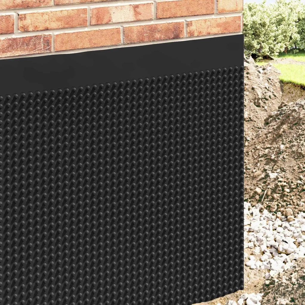 Foglio di drenaggio stampato Nero 1 x 20 m HDPE CFW5473534