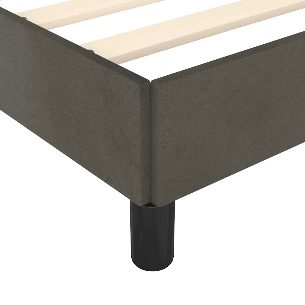 Letto matrimoniale | Letto per adulti | Giroletto senza Materasso Grigio Scuro 160x200 cm Velluto