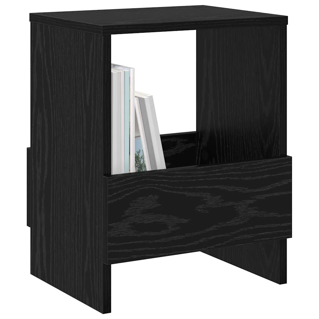 Scaffale per riviste 2 pcs Rovere Nero 35 x 30 x 45 cm 890971