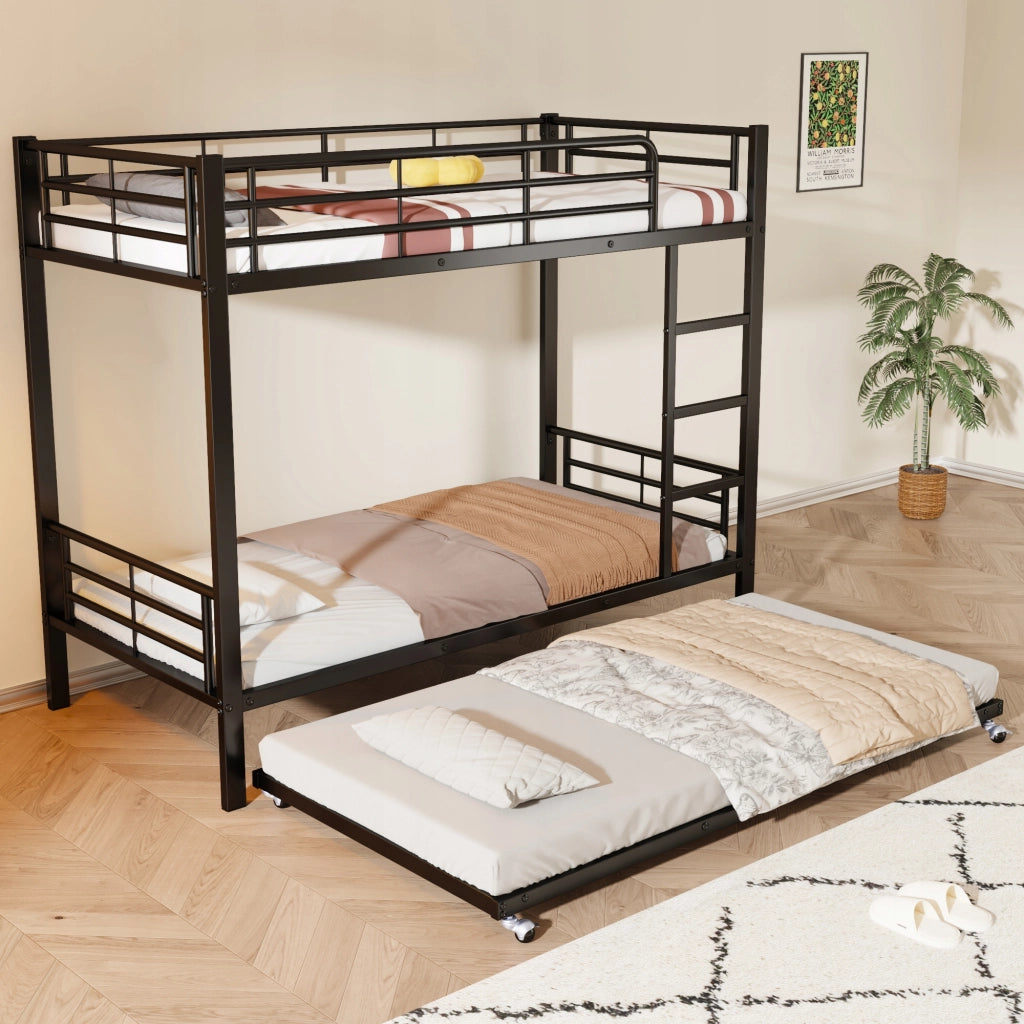 Letto a castello estraibile - Xylo - 90x200/90x190 - Nero