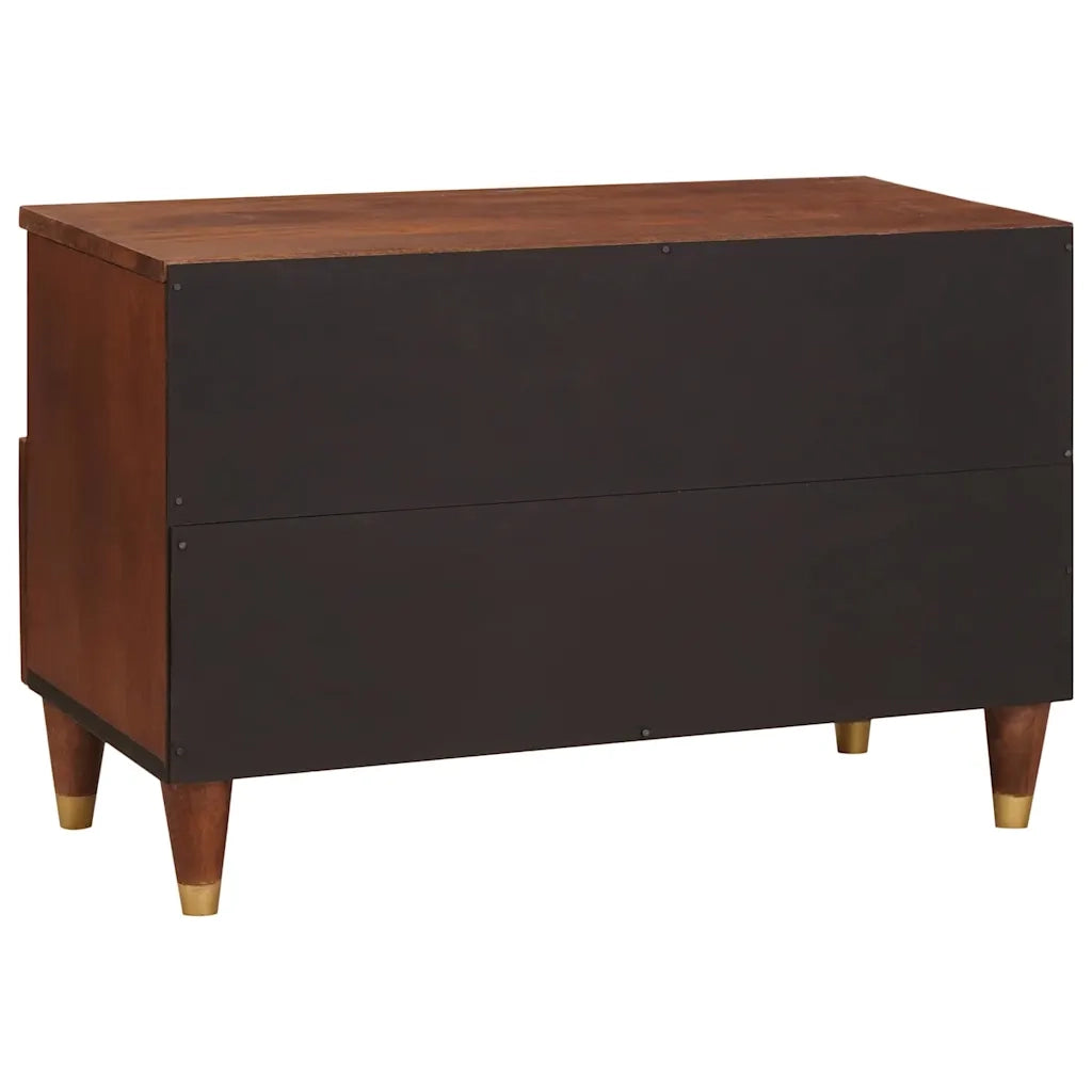 Mobile TV Marrone 70 x 33,5 x 46 cm Legno di mango massello 4018881